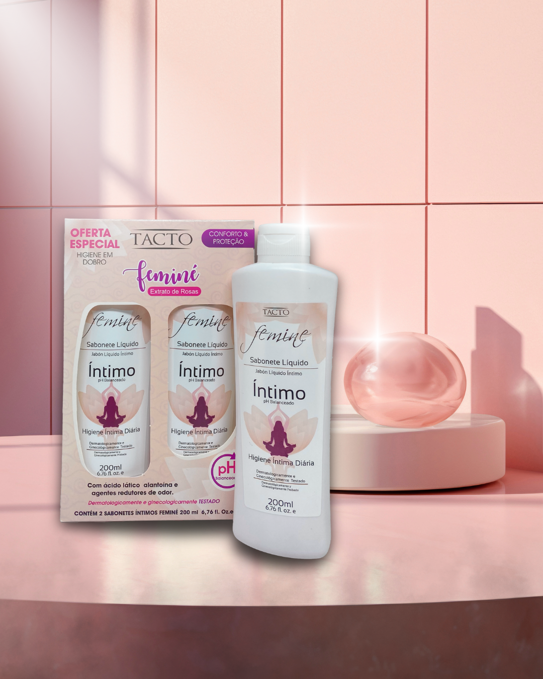 Sabonete Íntimo Feminé Extrato de Rosas  ...